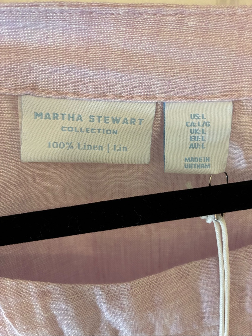 NEW Martha Stewart Collection Linen Light Lavender Women's Boatneck Top Large - Picture 5 of 8